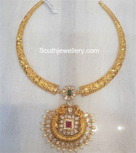 30 Beautiful Gold Kanti Necklace Designs! - Jewellery Designs | Gold ...