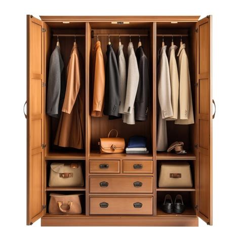 Premium Photo Wardrobe Isolated On White Background Generative Ai