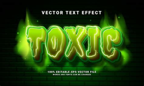 Premium Vector Toxic 3d Text Effect Editable Text Style Effect With