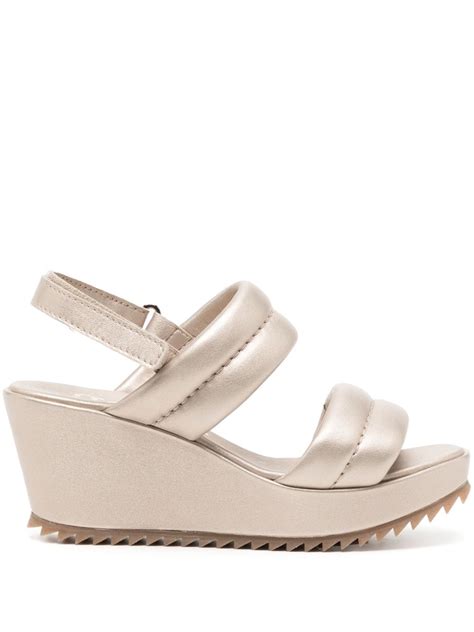 Pedro Garcia Fioralba Mm Leather Wedge Sandals Farfetch