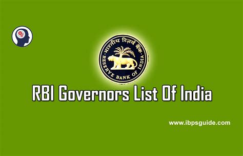 RBI Governor List of India | Reserve Bank of India - Banking Awareness