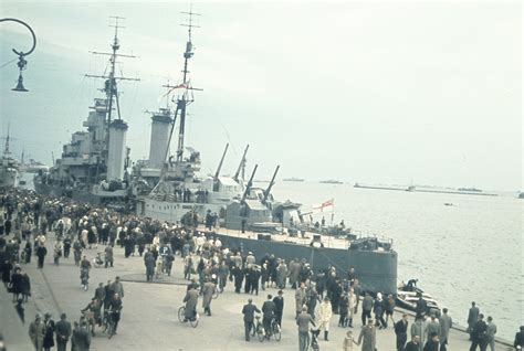 British Cruiser Hms Dido Alongside In Copenhagen After The End Of The War In Europe 9 May 1945