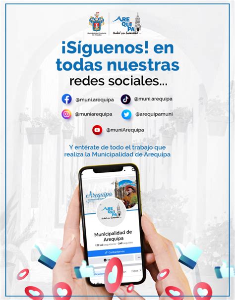 Siguenos En Nuestras Redes Sociales Municipalidad Provincial De Arequipa