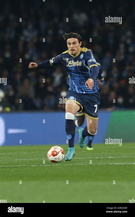 Ssc Napoli S Macedonian Midfielder Eljif Elmas Controls The Ball During