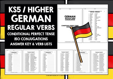 German Regular Verbs Conditional Perfect Tense Conjugation Practice