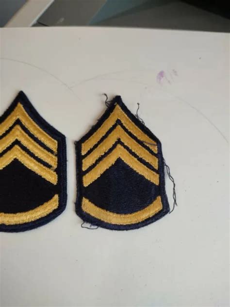 LOT DE GRADES armée us STAFF SERGEANT bleu et jaune original EUR 5 00