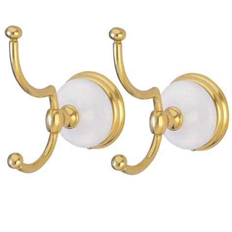 Kingston Brass Victorian 2 Hook Polished Brass Towel Hook At