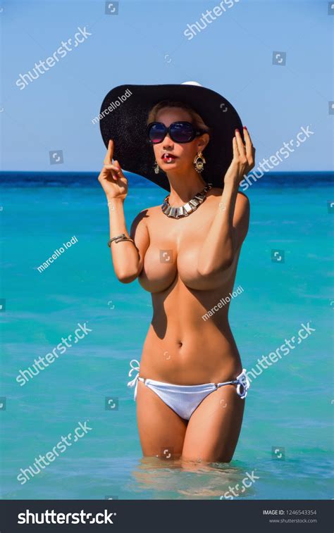 Sexy Blonde Model Bikini Beach Stock Photo Edit Now