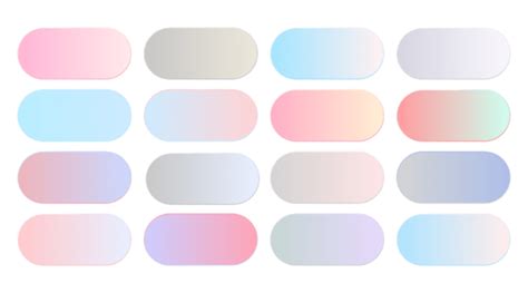 Pastel Colors Soft Mega Gradients Set Gradiant Mobile Kit Png And