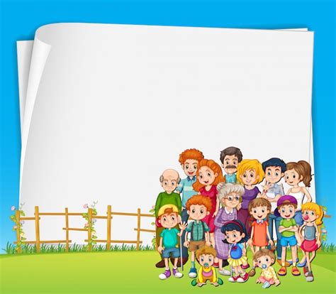 Free Vector | A family border template - Clip Art Library