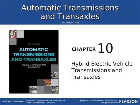 Ppt Hybrid Electric Vehicle Transmissions And Transaxles Dokumen Tips