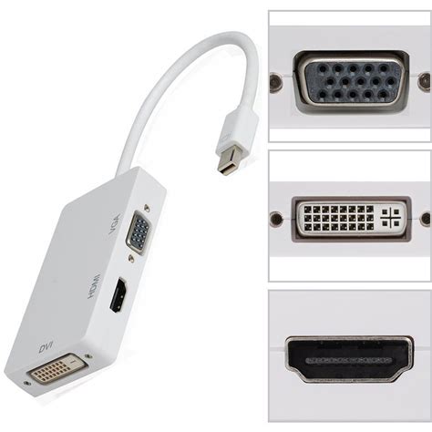 Mini Displayport In Thunderbolt To Hdmi Dvi Vga Display Port