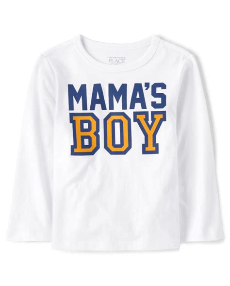 Baby And Toddler Boys Long Sleeve Mama's Boy Graphic Tee | The Children ...