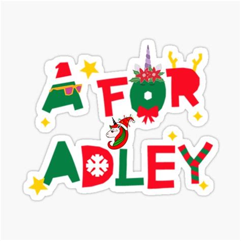 "a for adley merry christmas" Sticker for Sale by marwa-Ah | Redbubble