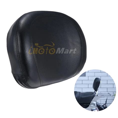 Black New Motorcycle Rear Passenger Backrest Sissy Bar Cushion Pad For Honda Yamaha Suzuki