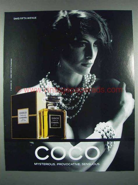 1988 Chanel Coco Perfume Ad - Mysterious, Sensuous