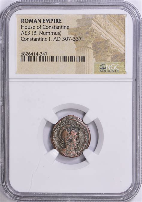 Ancient Roman Empire Constantine I A D Ae Bi Nummus Ngc