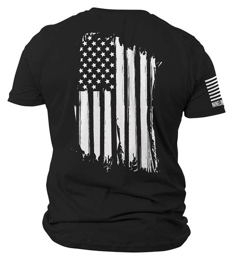 Nine Line Apparel America Short Sleeve T Shirt For Men Black 20 S