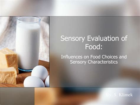 PPT Sensory Evaluation Of Food PowerPoint Presentation Free