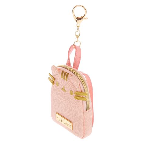 Pusheen™ Mini Backpack Keyring Clip Pink Claires Us