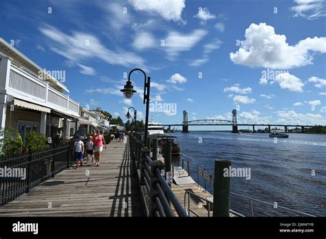 The River Walk On The Cape Fear River In The Historic Downtown Area Of