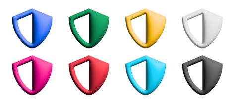 Shield Icon Set Colored Symbols Graphic Elements 16617506 Png