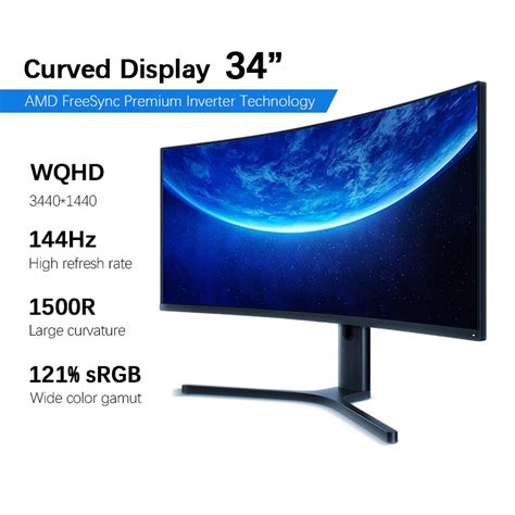 Xiaomi Inch Curved Monitor G Wqi Ultrawide Va Gaming Display Hz