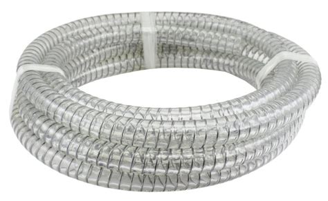 100 Ft X 5 8 ID Steel Wire Suction PVC Flexible Tubing High Pressure