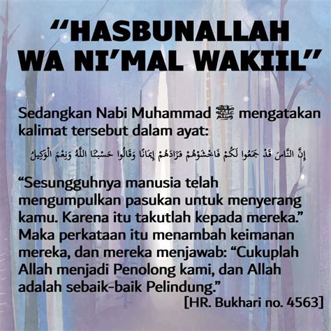 Kemuliaan Zikir Hasbunallah Wa Nimal Wakiil