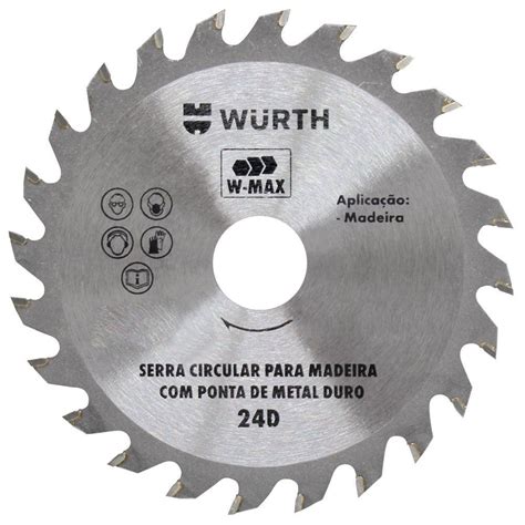 Disco De Serra Circular Videa 185mm 24 Dentes WURTH