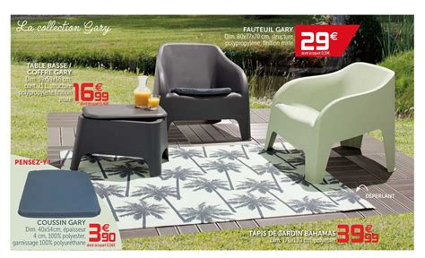 Promo Table Basse Coffre Gary Fauteuil Gary Tapis De Jardin Bahamas