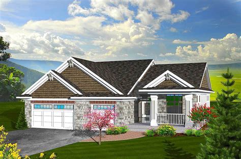 Craftsman Ranch Home Plan - 89846AH | Architectural Designs - House Plans