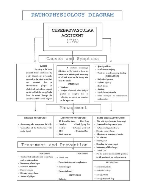 Pathophysiology Diagram: Cerebrovascular Accident | PDF | Stroke ...