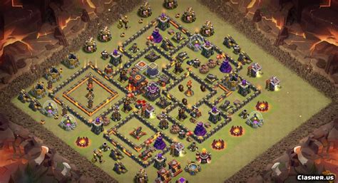 Town Hall 10 Th10 Anti 3 Star Island War Base With Link 9 2019