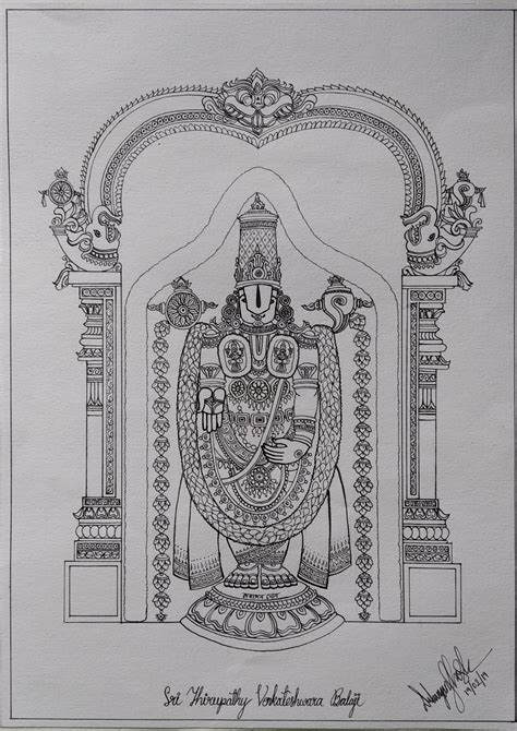 Sri Venkateswara Hand Painting Art Tanjore Painting Beautiful