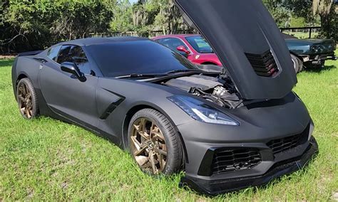 Bank Repo C7 Corvette Stingray With Matte Black Finish And Bronze