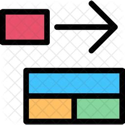 arrow button icon   colored outline style