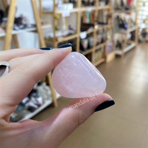 Pedra Unitária Quartzo Rosa Cristal Natural G Escorrega o Preço