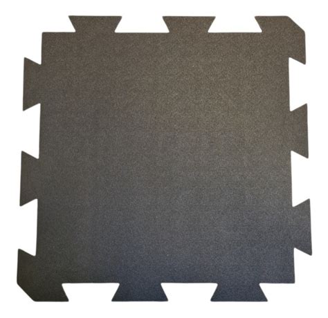 Baldosa Encastrable Piso Pvc Goma Negra 4mm 50cm X 50cm Abete