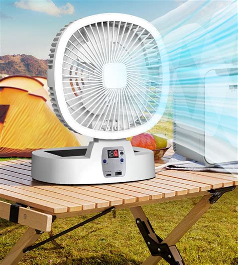 Buy Wholesale China New Indoor And Outdoor Camping Fan Solar Rechargeable Ultra Long Range