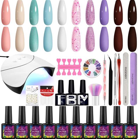 Gel Nail Polish Kit Phoenixy Spring Colors Gel Nail Polish Set With