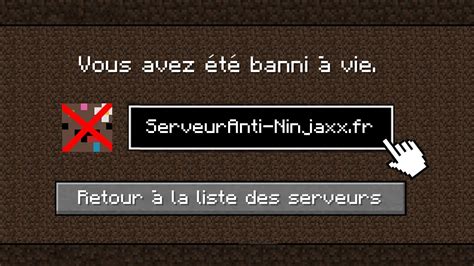 Je Me Suis Fait BAN Du Serveur Anti Ninjaxx Sur Minecraft YouTube