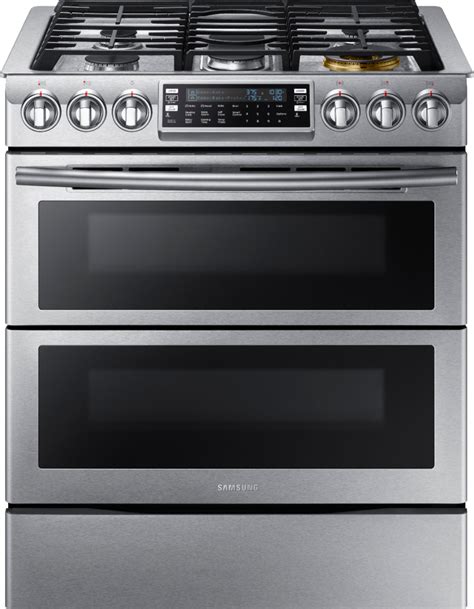 Samsung Flex Duo™ 5 8 Cu Ft Self Cleaning Slide In Gas Convection Range Stainless Steel At