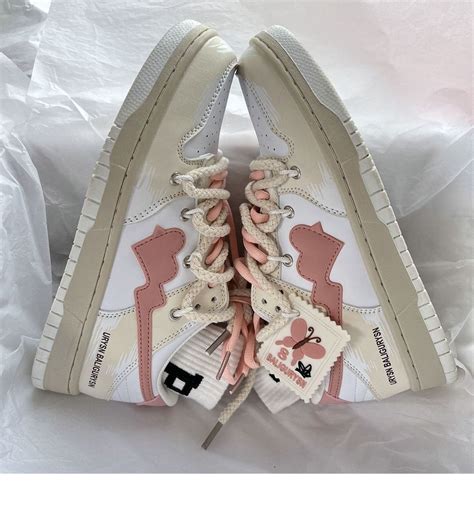 Bapesta White White Pink Bapesta Bape Shoes White Bapes Etsy