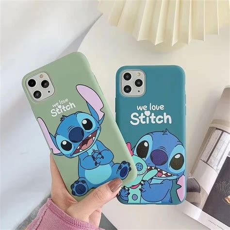 For Iphone 11 Pro Max Super Cute Stitch Matte Anti Drop Tpu Soft Cover