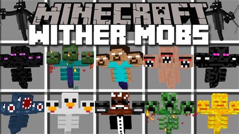 Minecraft Wither Mobs Mod Save The Villagers From Their Attack Minecraft Youtube