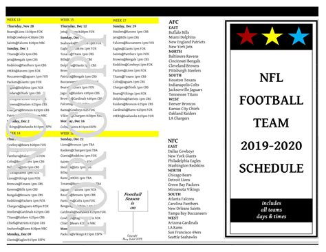 Get 2020 2020 Nfl Schedule Printable | Calendar Printables Free Blank