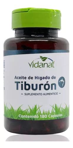 Aceite De Higado De Tiburon 180 Cápsulas Vidanat Sabor Sin sabor