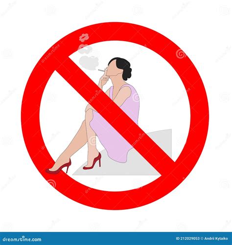 Forbidden Cigarette Icon, Prohibition Habit Smoke. Not Recommended