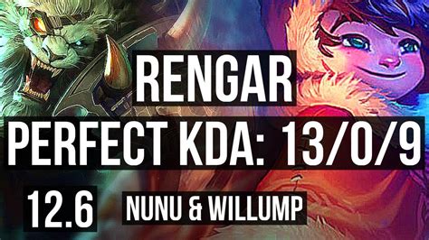 RENGAR Vs NUNU WILLUMP JNG 13 0 9 Legendary 1 6M Mastery EUW